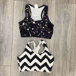 Varsity Chevron + Splatter Sports Bra Tops Bundle